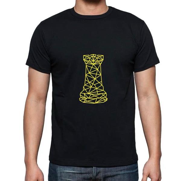 Geometrik Kale Siyah Tshirt